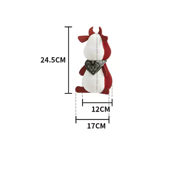 牛牛擺件 │ 風琴牛皮紙折疊家具 | ihpaper - Design Chicken創意購物平台