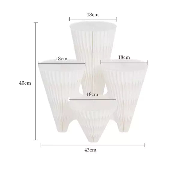 雙錐微展台 │ 風琴牛皮紙折疊家具 | ihpaper(一套兩件) - Design Chicken創意購物平台