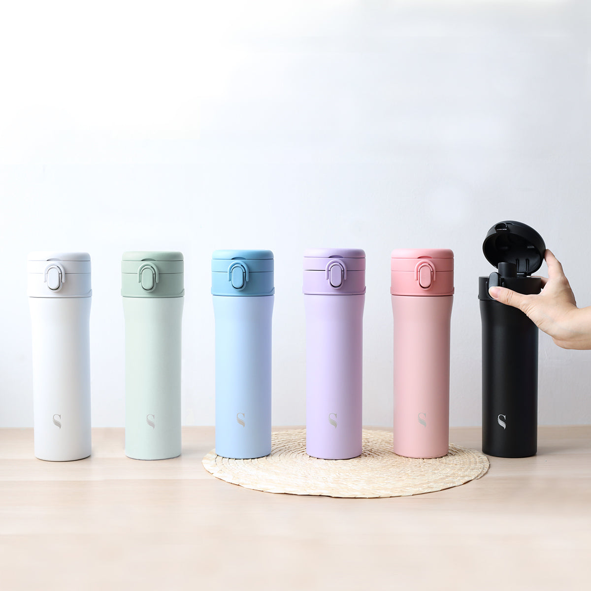 首款2合1瓷器保溫瓶 | 新加坡 SWANZ 芯動彈跳杯 Plus - Design Chicken