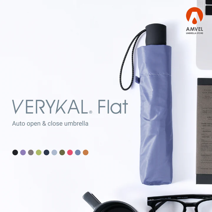 超薄輕便自動開合傘 | 日本AMVEL VERYKAL Flat - Design Chicken創意購物平台
