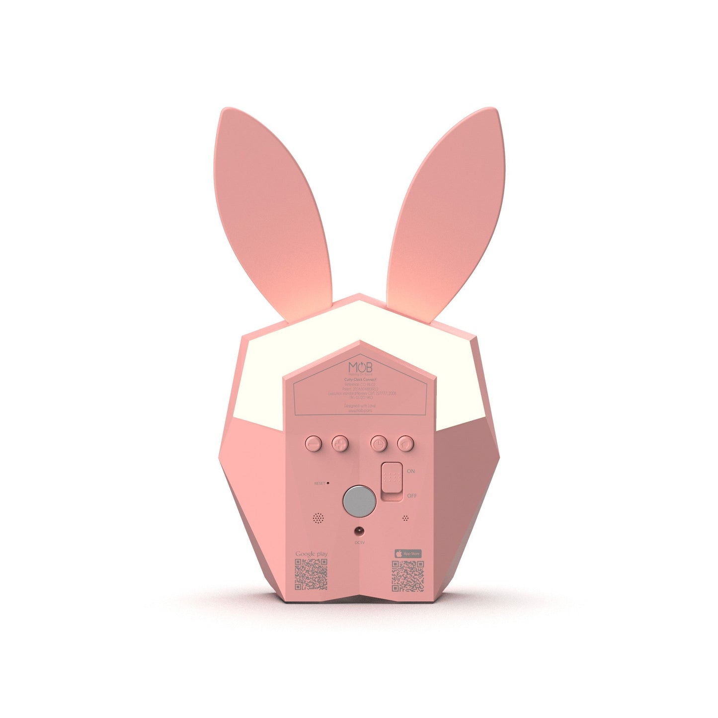 兔耳造型LED電子鐘 | 法國 MOB Cutie Clock Connect - Design Chicken