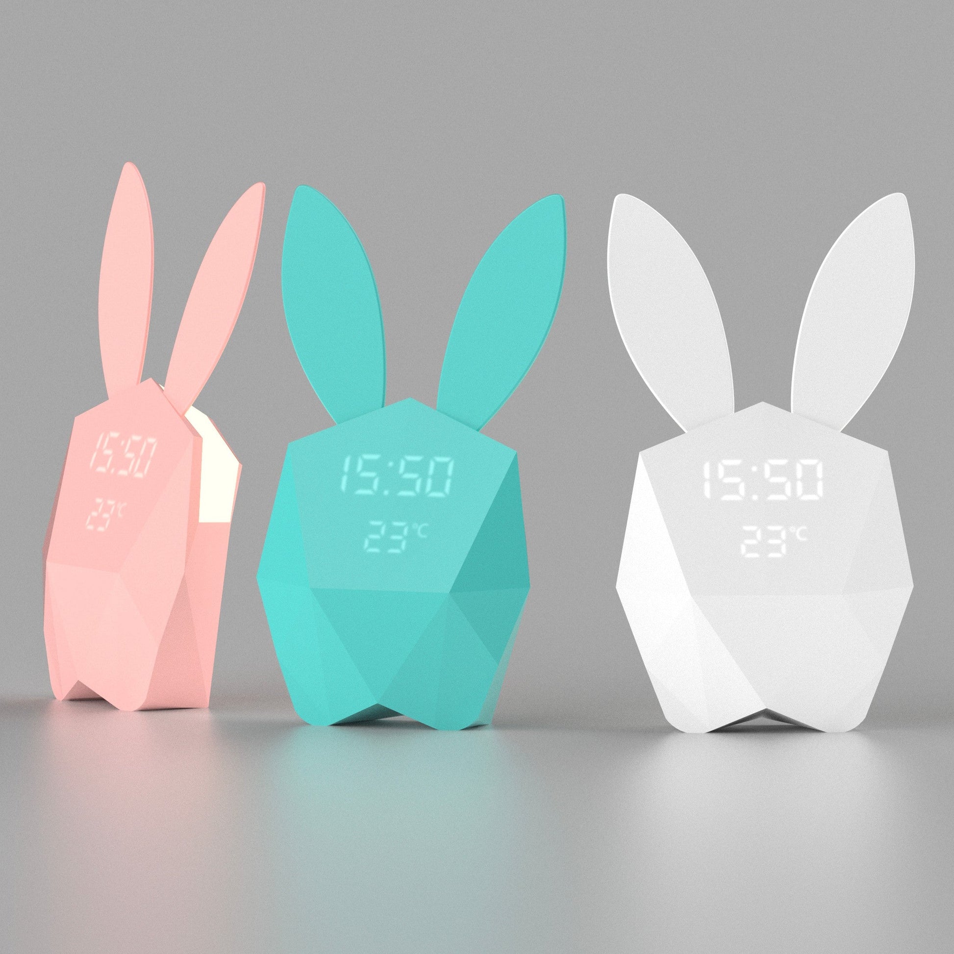 兔耳造型LED電子鐘 | 法國 MOB Cutie Clock Connect - Design Chicken