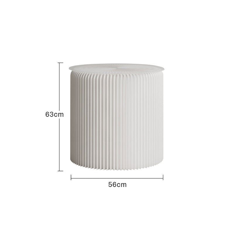 風琴圓桌 │ 風琴牛皮紙折疊家具 | ihpaper（一套兩件） - Design Chicken