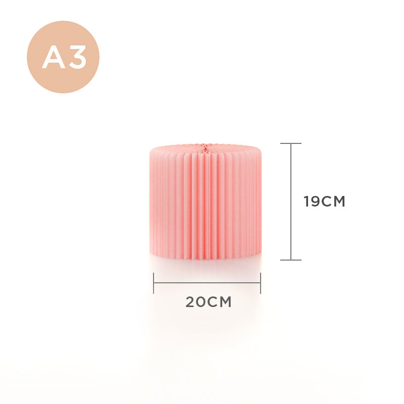 【即將推出】台面圓柱微展台 │ 風琴牛皮紙折疊家具 | ihpaper - Design Chicken