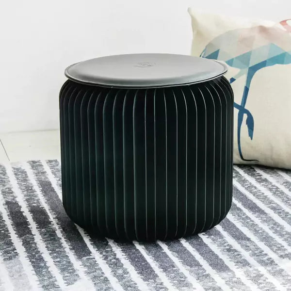 可摺疊小圓櫈 │ 風琴牛皮紙折疊家具 | ihpaper - Design Chicken創意購物平台