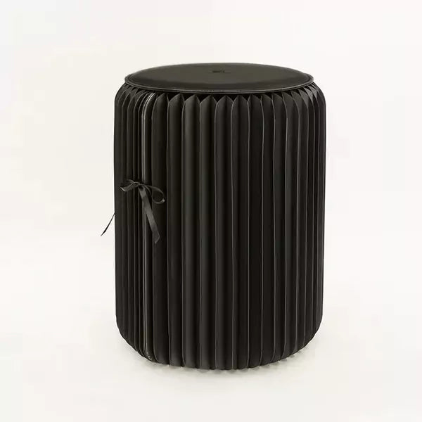 可摺疊小圓櫈 │ 風琴牛皮紙折疊家具 | ihpaper - Design Chicken創意購物平台