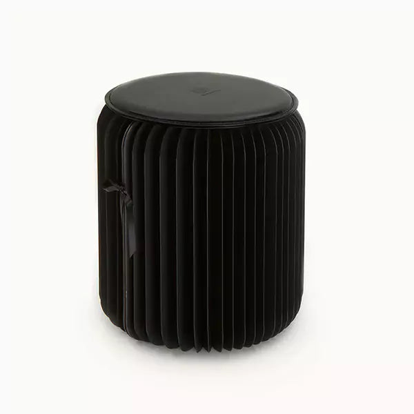 可摺疊小圓櫈 │ 風琴牛皮紙折疊家具 | ihpaper - Design Chicken創意購物平台