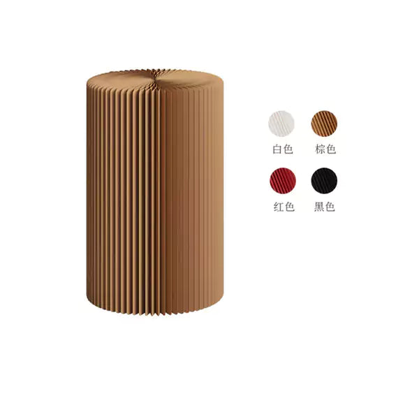 圓柱展台 │ 風琴牛皮紙折疊家具 | ihpaper（一套兩件） - Design Chicken創意購物平台