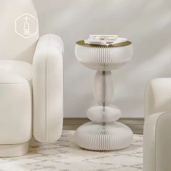 暮鼓邊几 │ 風琴牛皮紙折疊家具 | ihpaper（一套兩件） - Design Chicken創意購物平台