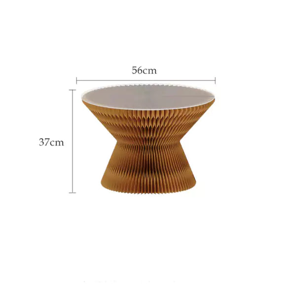 沙漏茶几 │ 風琴牛皮紙折疊家具 | ihpaper - Design Chicken創意購物平台