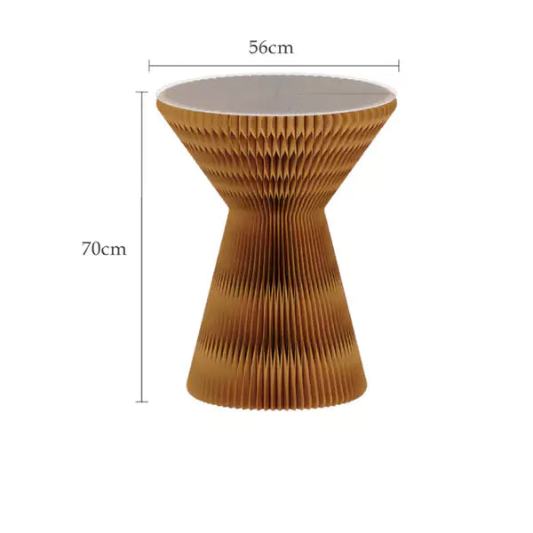 沙漏茶几 │ 風琴牛皮紙折疊家具 | ihpaper - Design Chicken創意購物平台