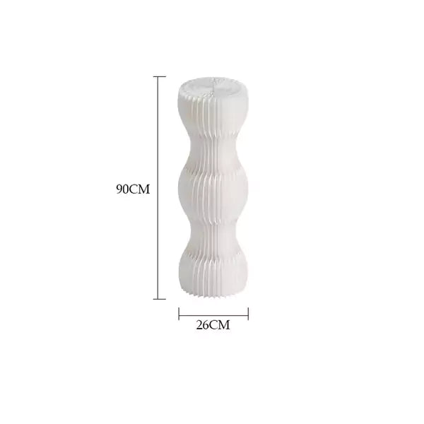 波浪圓柱展架 │ 風琴牛皮紙折疊家具 | ihpaper（一套兩件） - Design Chicken創意購物平台
