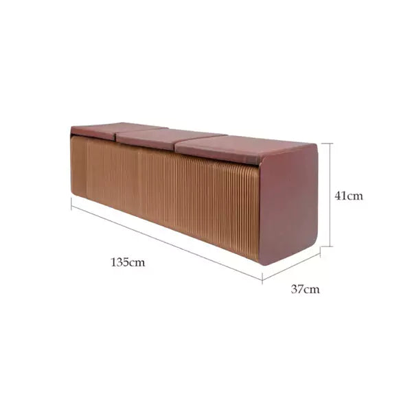 褶疊三折櫈 │ 風琴牛皮紙折疊家具 | ihpaper - Design Chicken創意購物平台