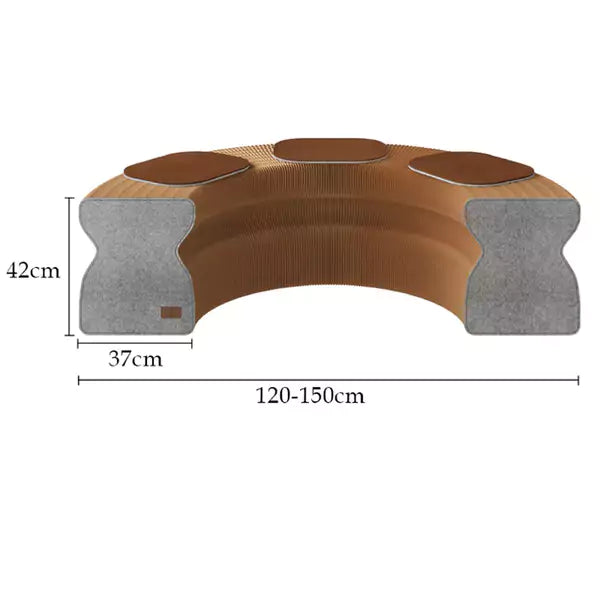 褶疊吐司長櫈 │ 風琴牛皮紙折疊家具 | ihpaper（一套兩件） - Design Chicken創意購物平台