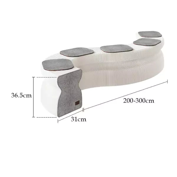 褶疊吐司長櫈 │ 風琴牛皮紙折疊家具 | ihpaper（一套兩件） - Design Chicken創意購物平台