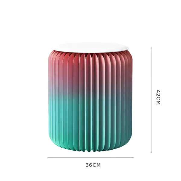 褶疊漸變櫈 │ 風琴牛皮紙折疊家具 | ihpaper（一套兩件） - Design Chicken創意購物平台