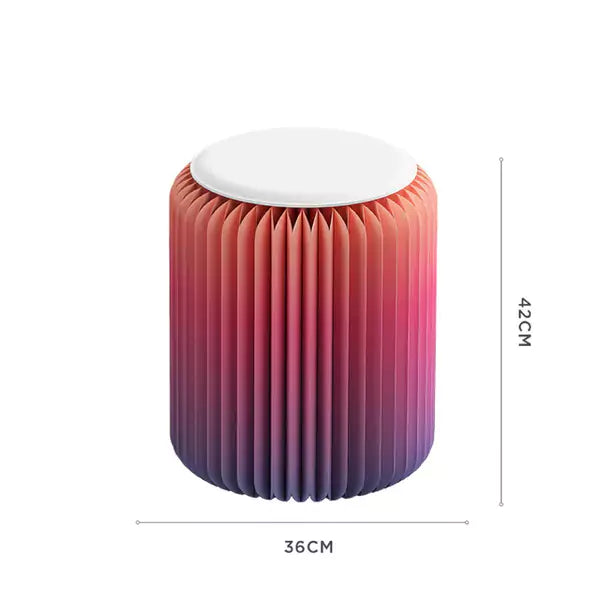 褶疊漸變櫈 │ 風琴牛皮紙折疊家具 | ihpaper（一套兩件） - Design Chicken創意購物平台