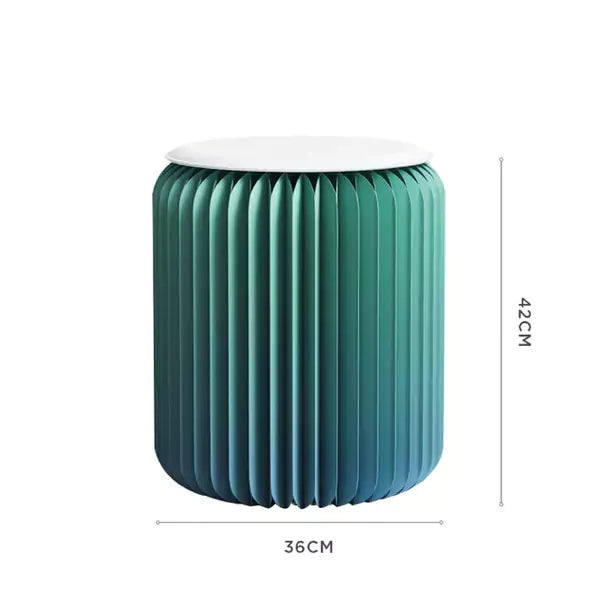 褶疊漸變櫈 │ 風琴牛皮紙折疊家具 | ihpaper（一套兩件） - Design Chicken創意購物平台